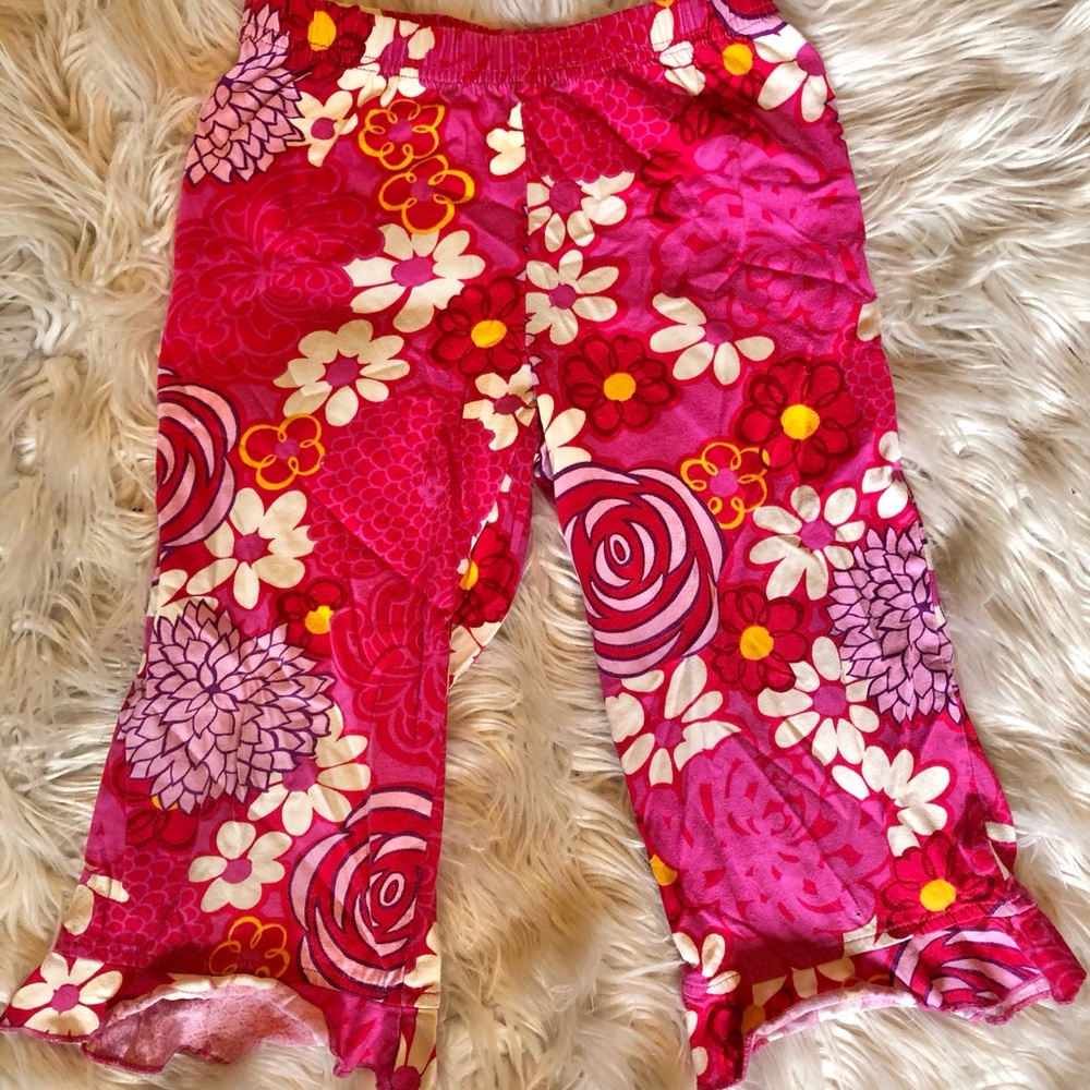 Colorful Floral Capri Pants